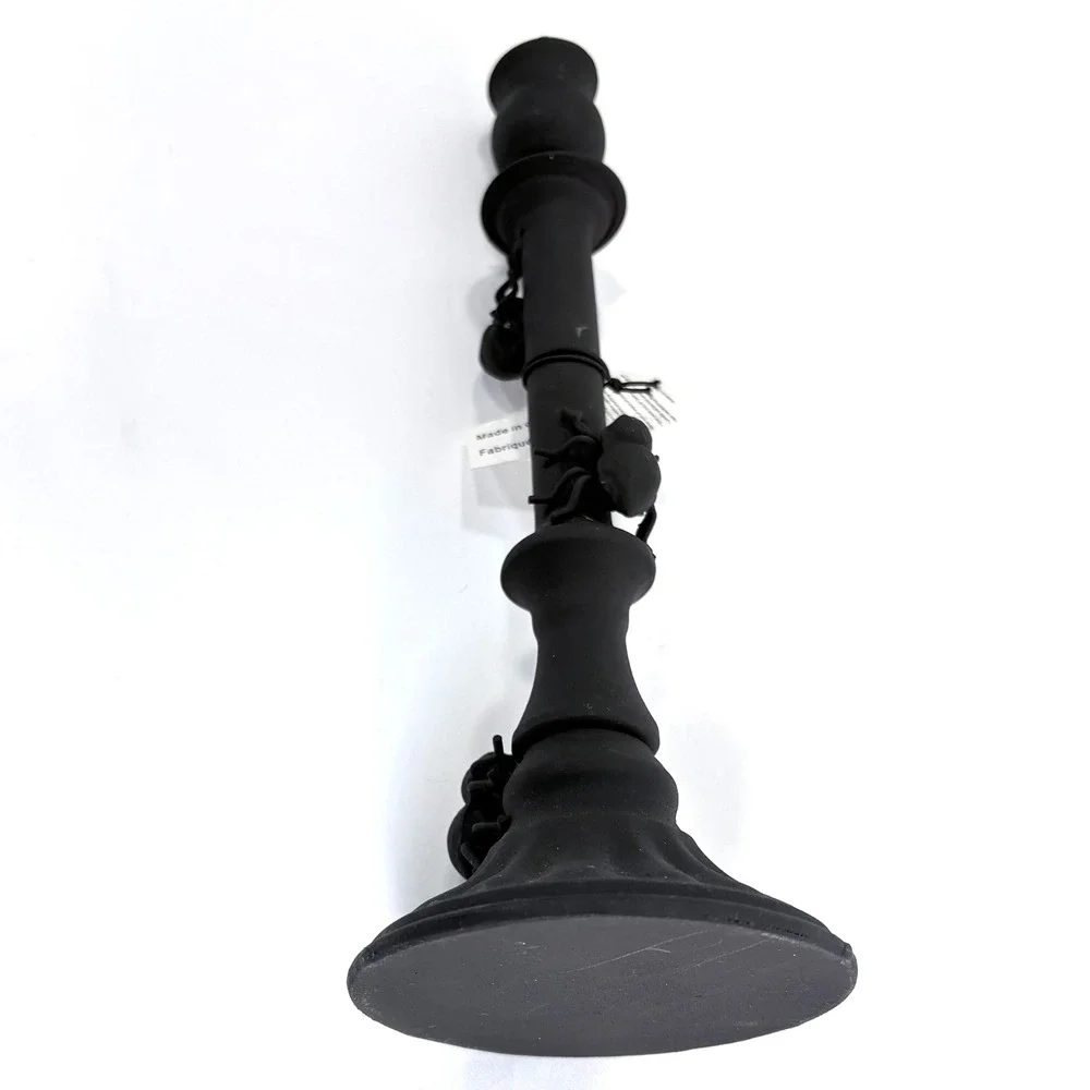 Anthropologie Candlestick Holder Black Spider Insect Halloween‎ Gothic Decor NEW